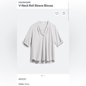 Calvin Klein Light Gray Women's Blouse